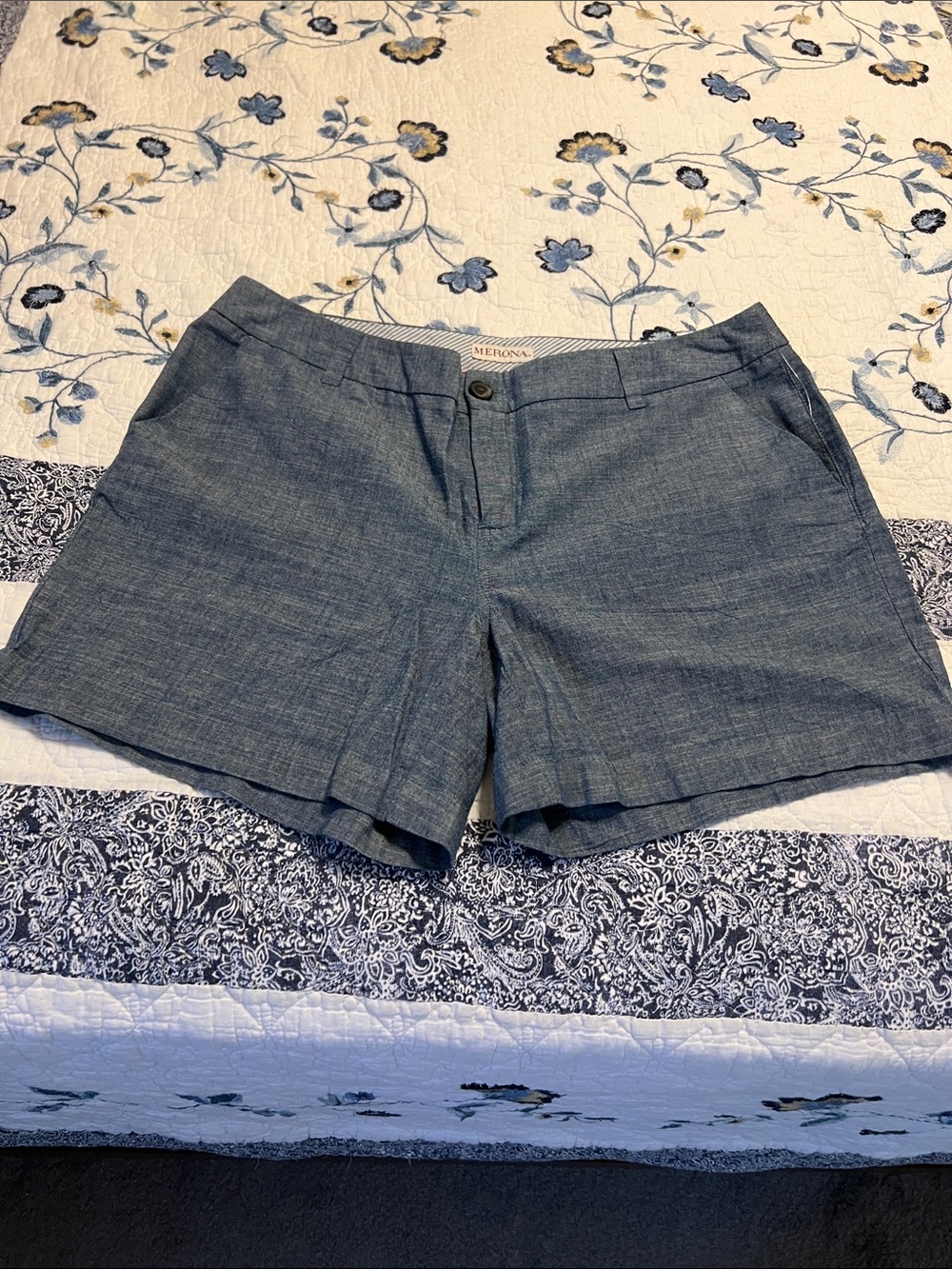Merona Slate Blue Womens Bermuda Shorts